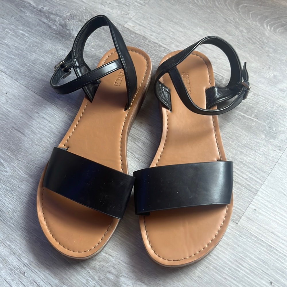 black sandals